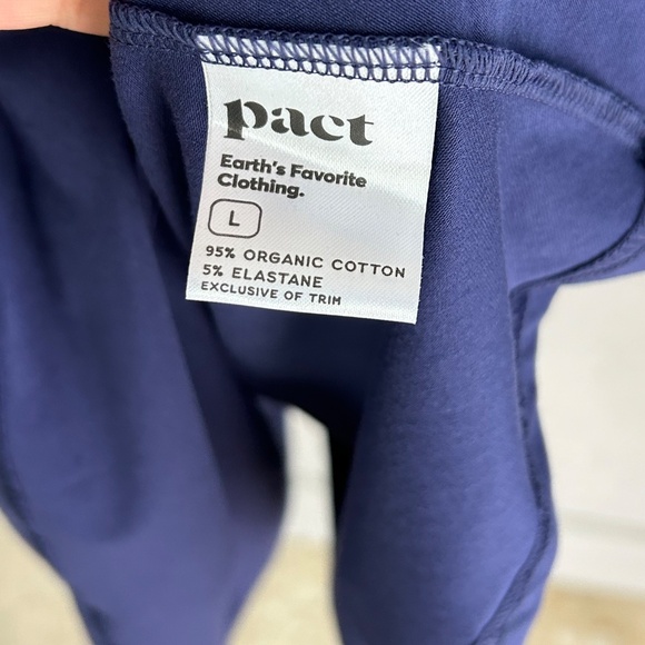 Pact size L midi dress halter sleeveless v-neck fit & flare navy organic cotton - Picture 10 of 11